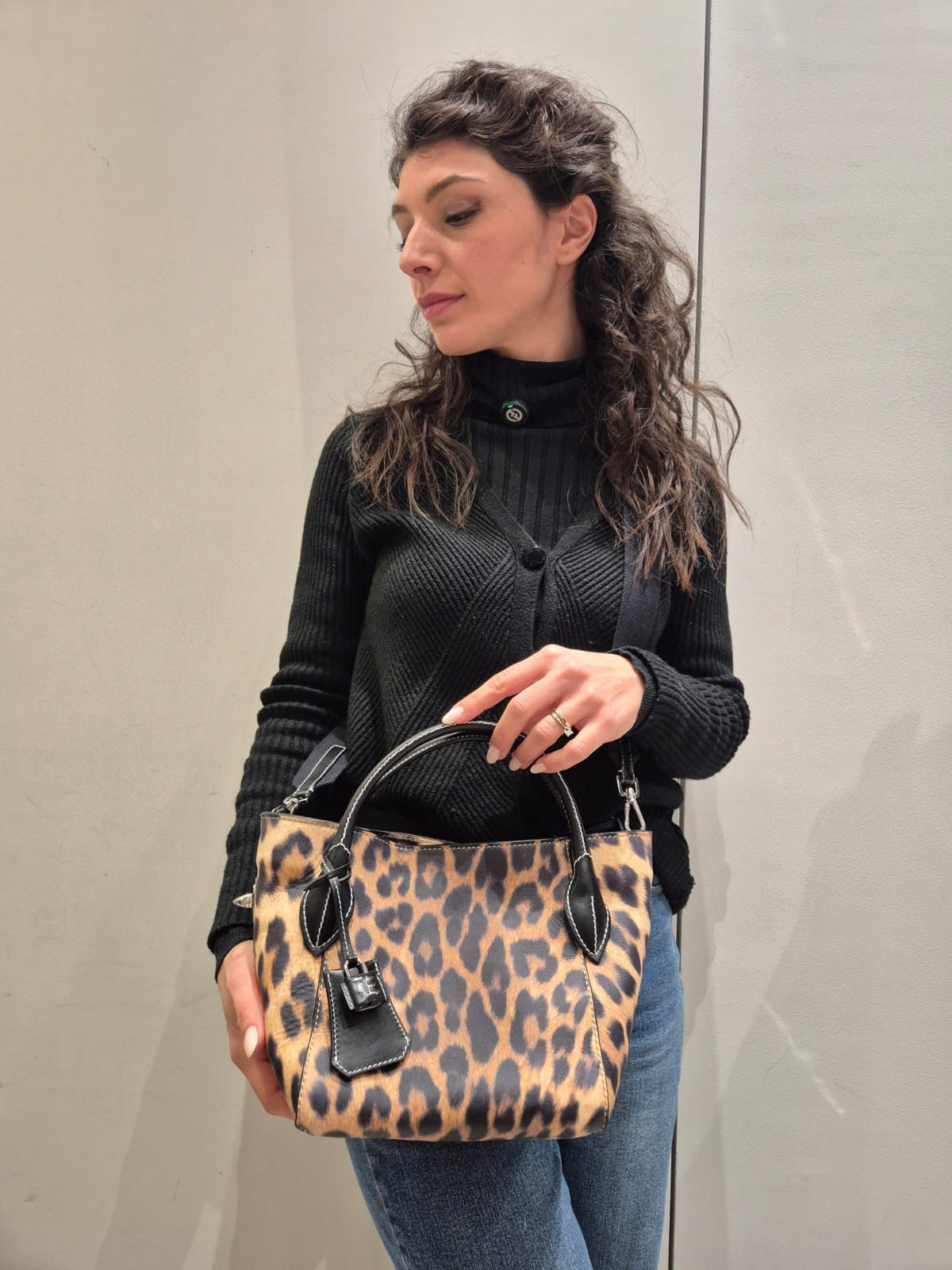 ERMANNO SCERVINO Borsa animalier con clutch inclusa