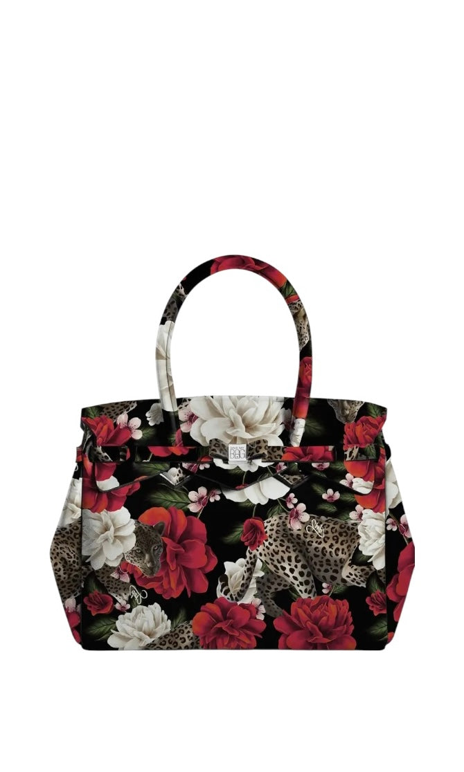 SAVE MY BAG bauletto grande stampa tropic animalier