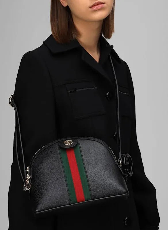 GUCCI Borsa a tracolla nera in pelle