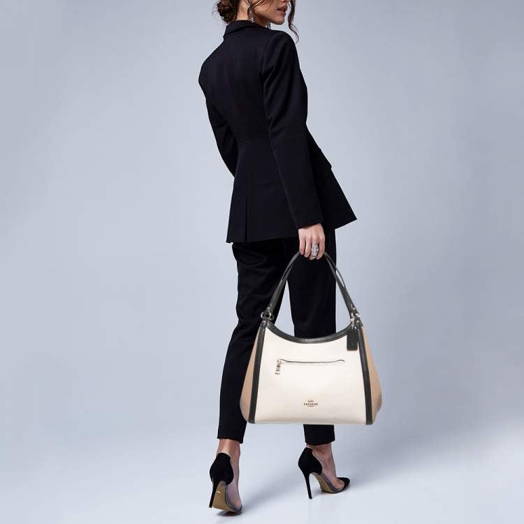 COACH Borsa a spalla tricolor doppio manico