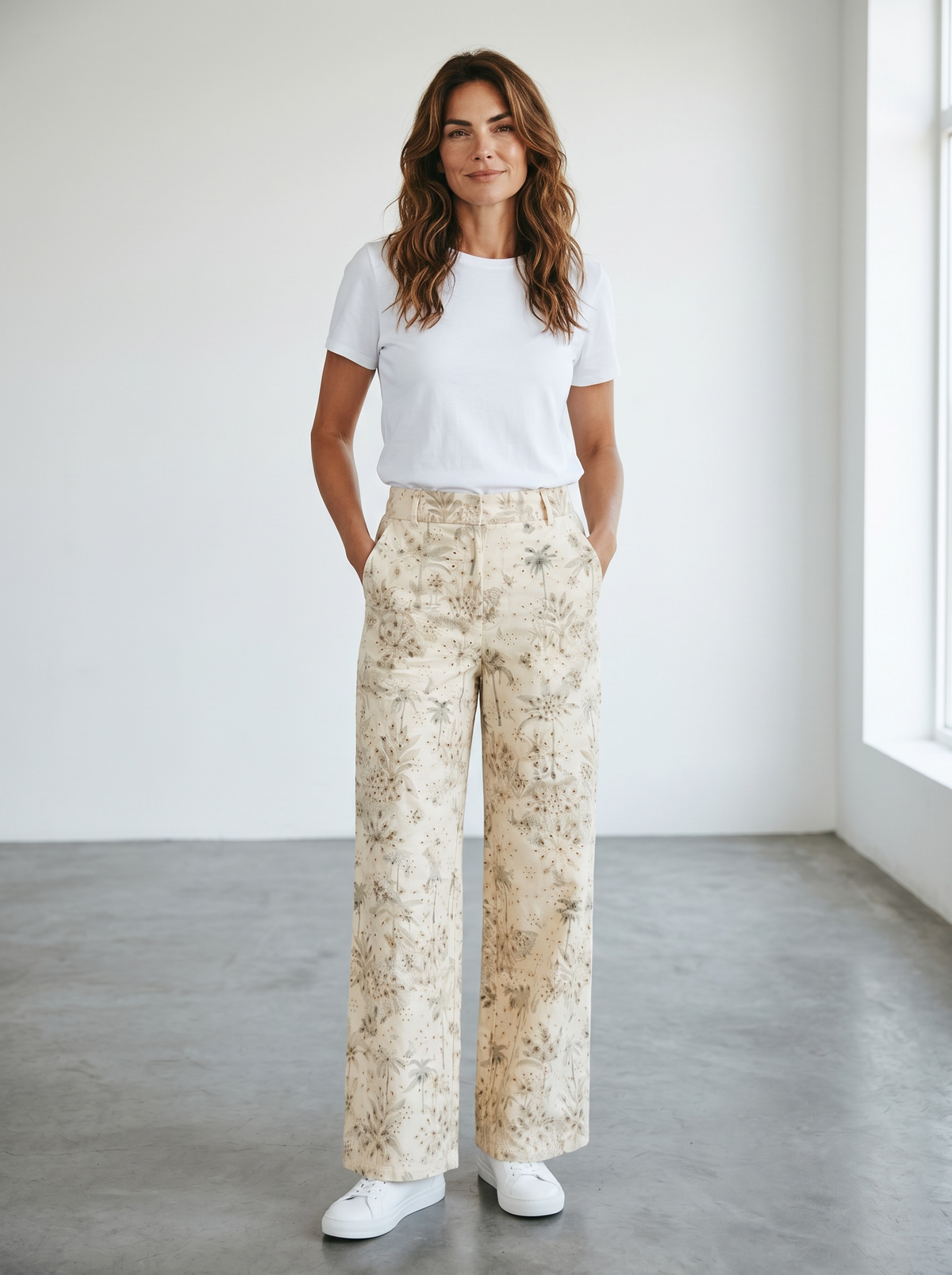 Pantaloni sangallo Tropical