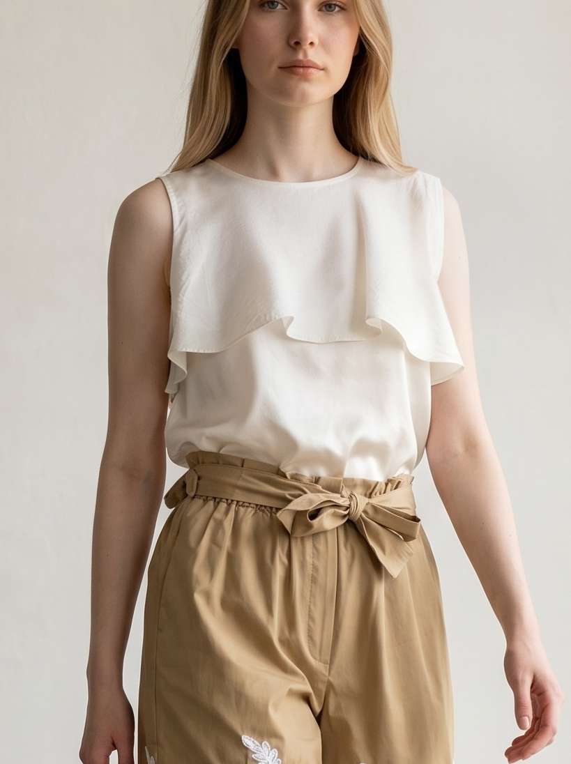 Pantaloncini cotone e pizzo