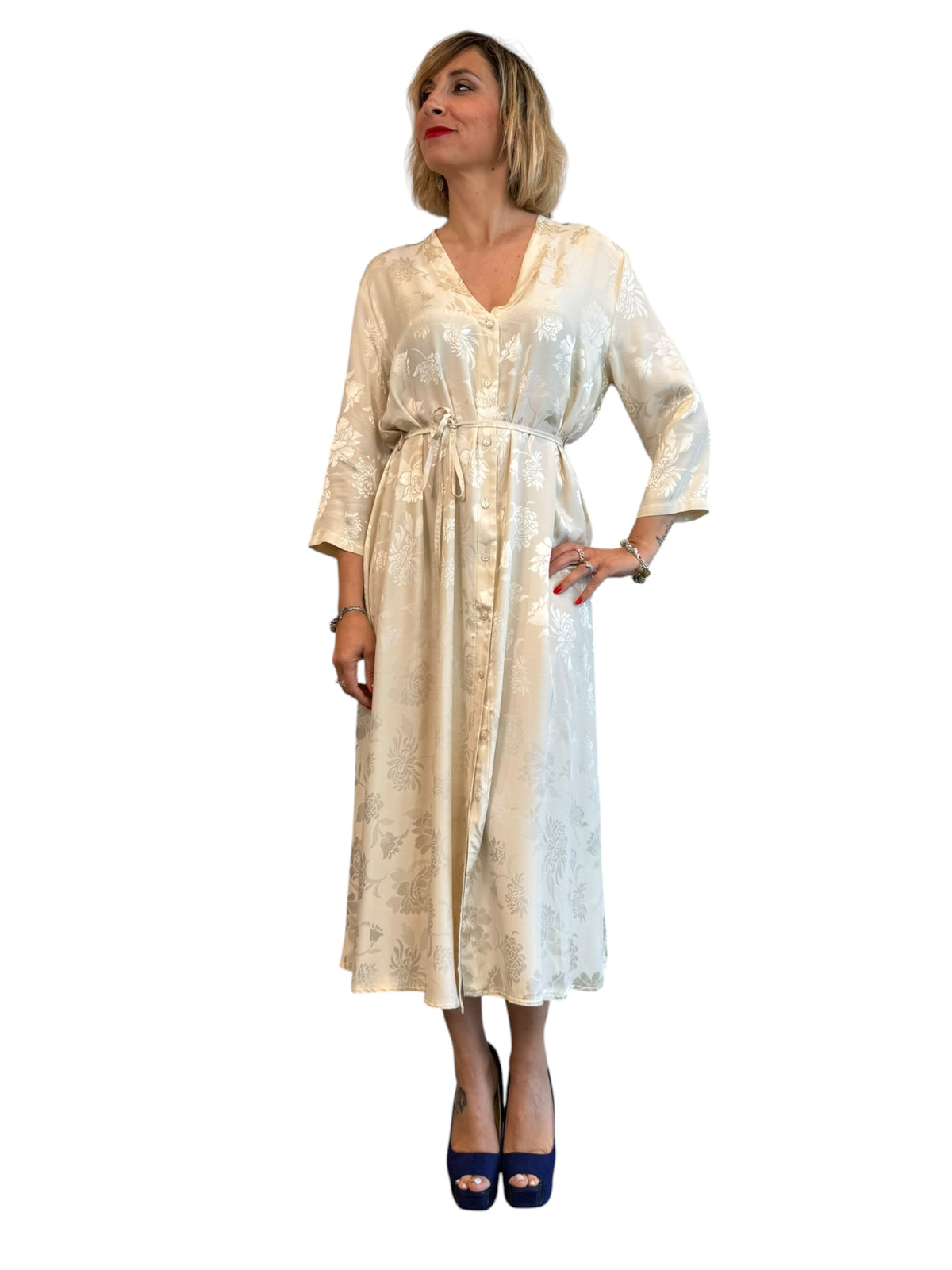 Abito Jacquard Satin