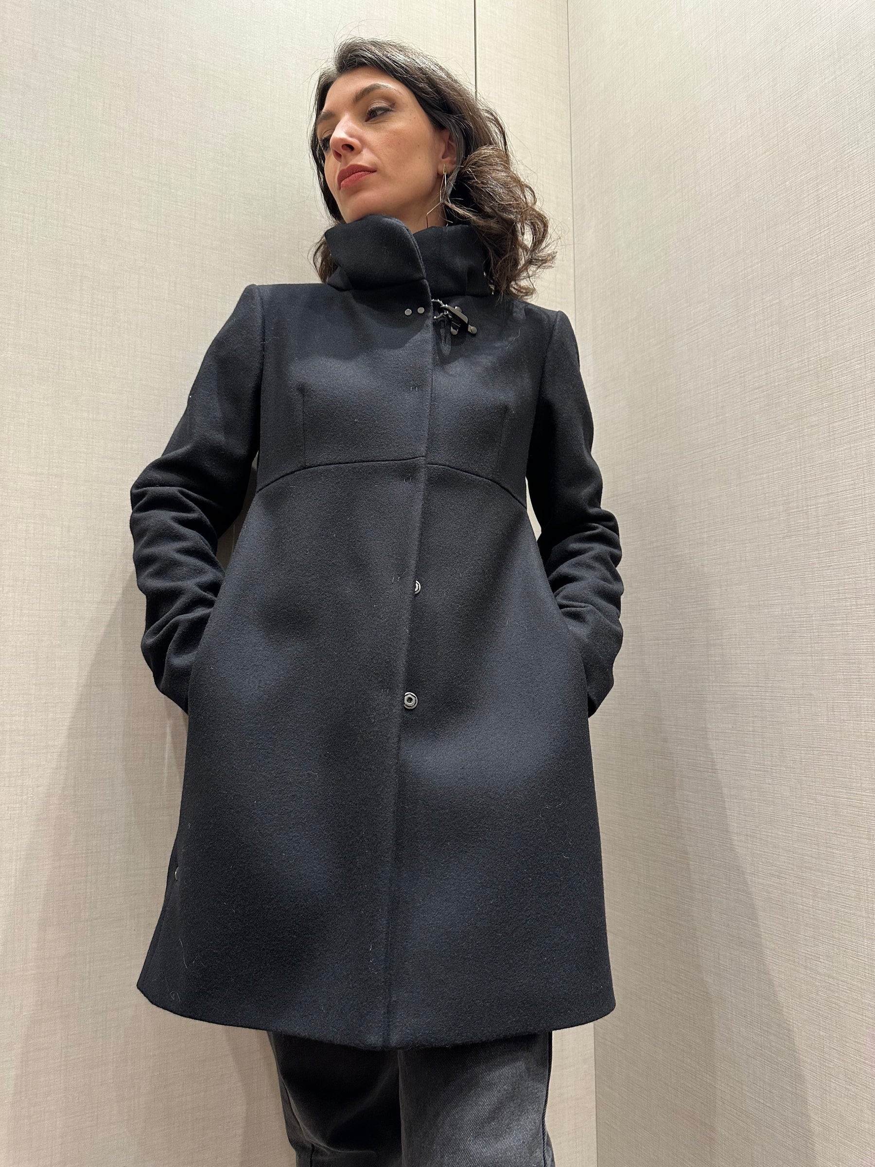 FAY Cappottino nero Romantic