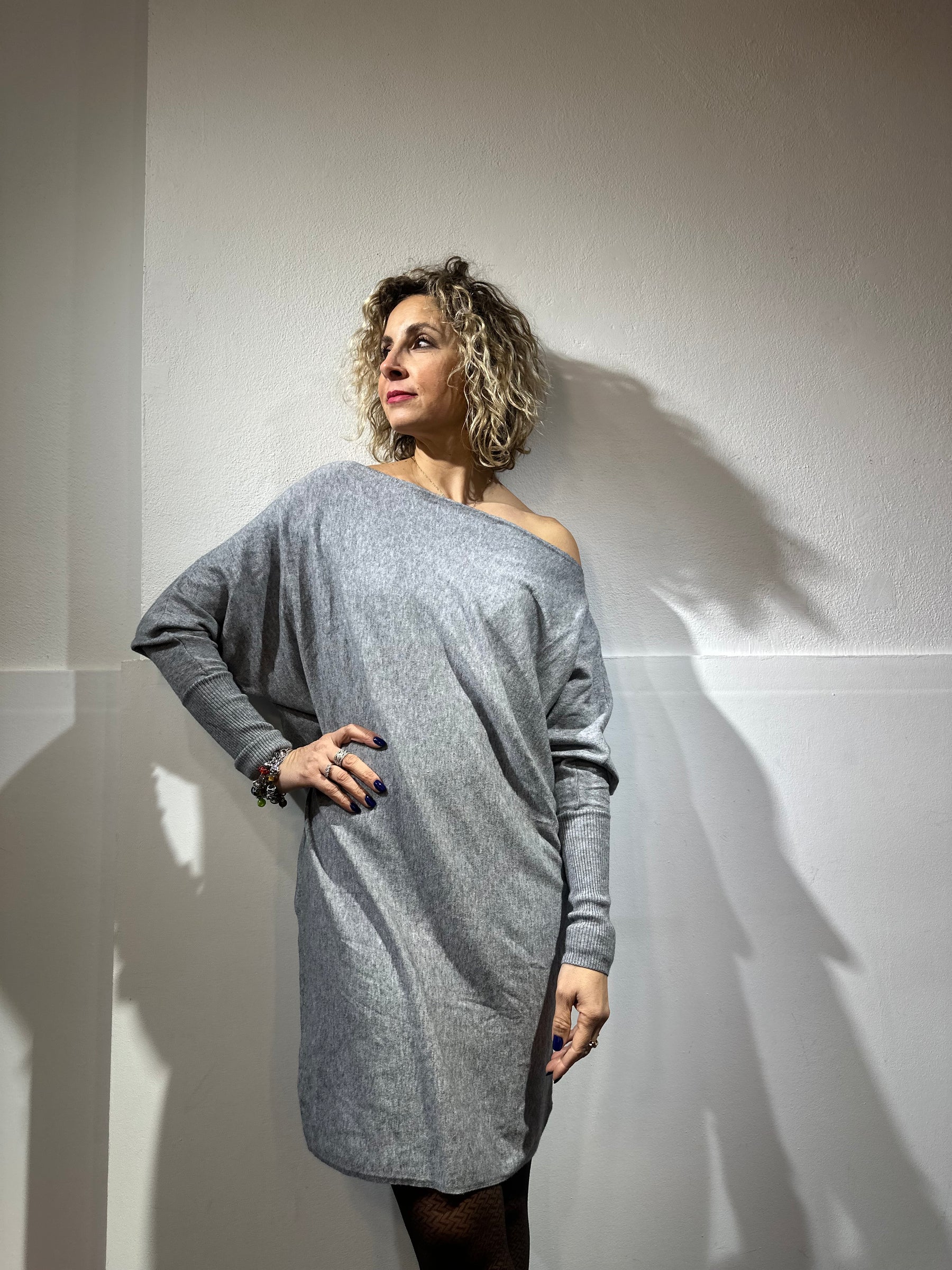 Maxi maglia dress pipistrello