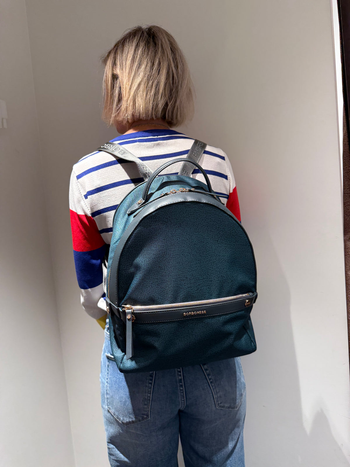 BORBONESE Zainetto stampa Occhio di Pernice Pertolio