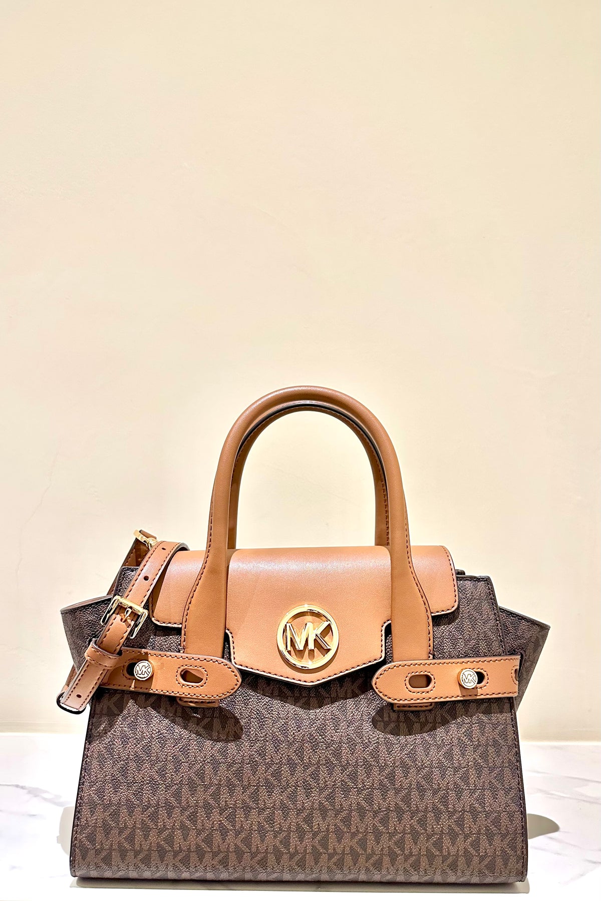 MICHAEL KORS Borsa bauletto Monogram Brown