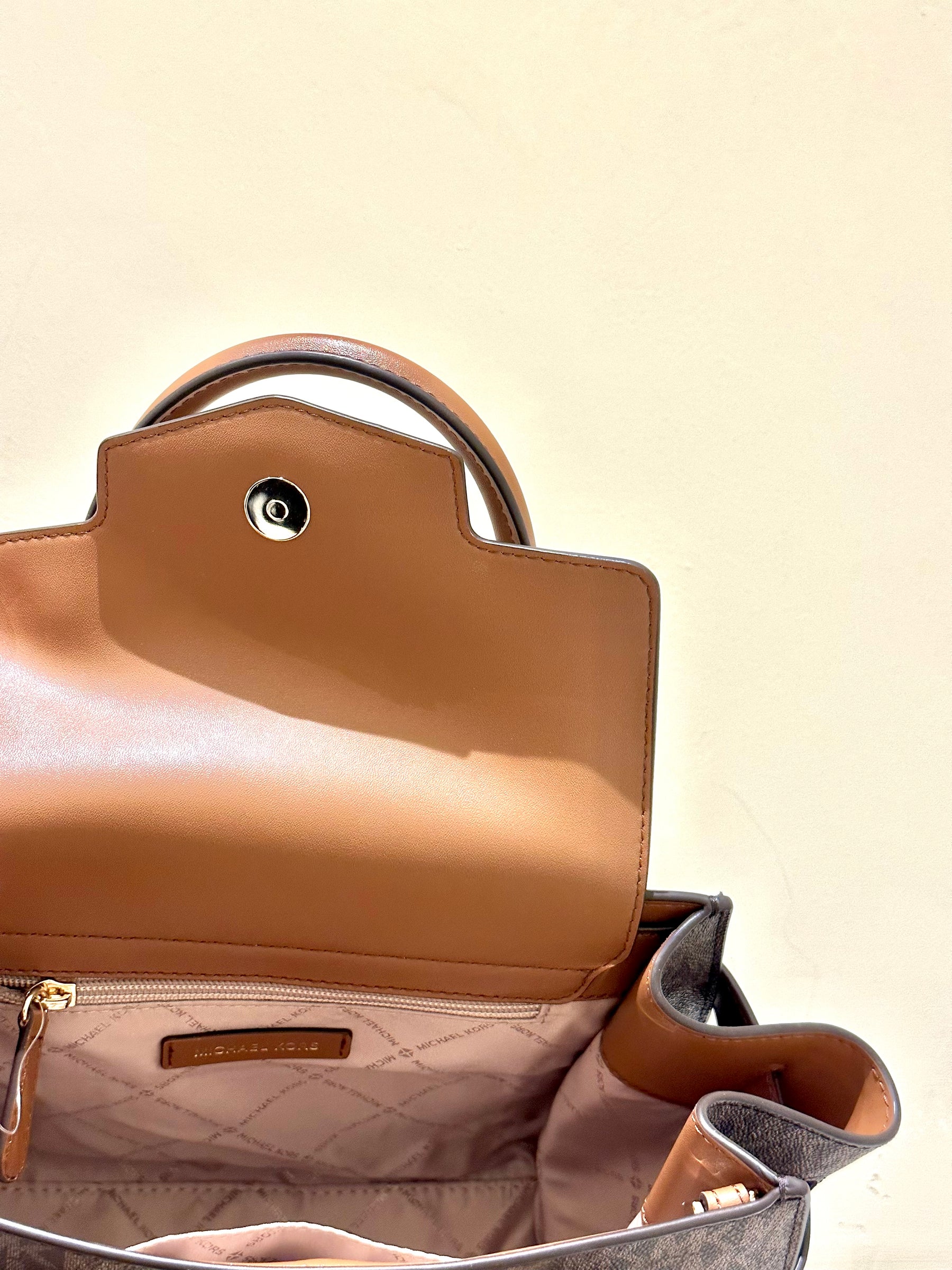 MICHAEL KORS Borsa bauletto Monogram Brown