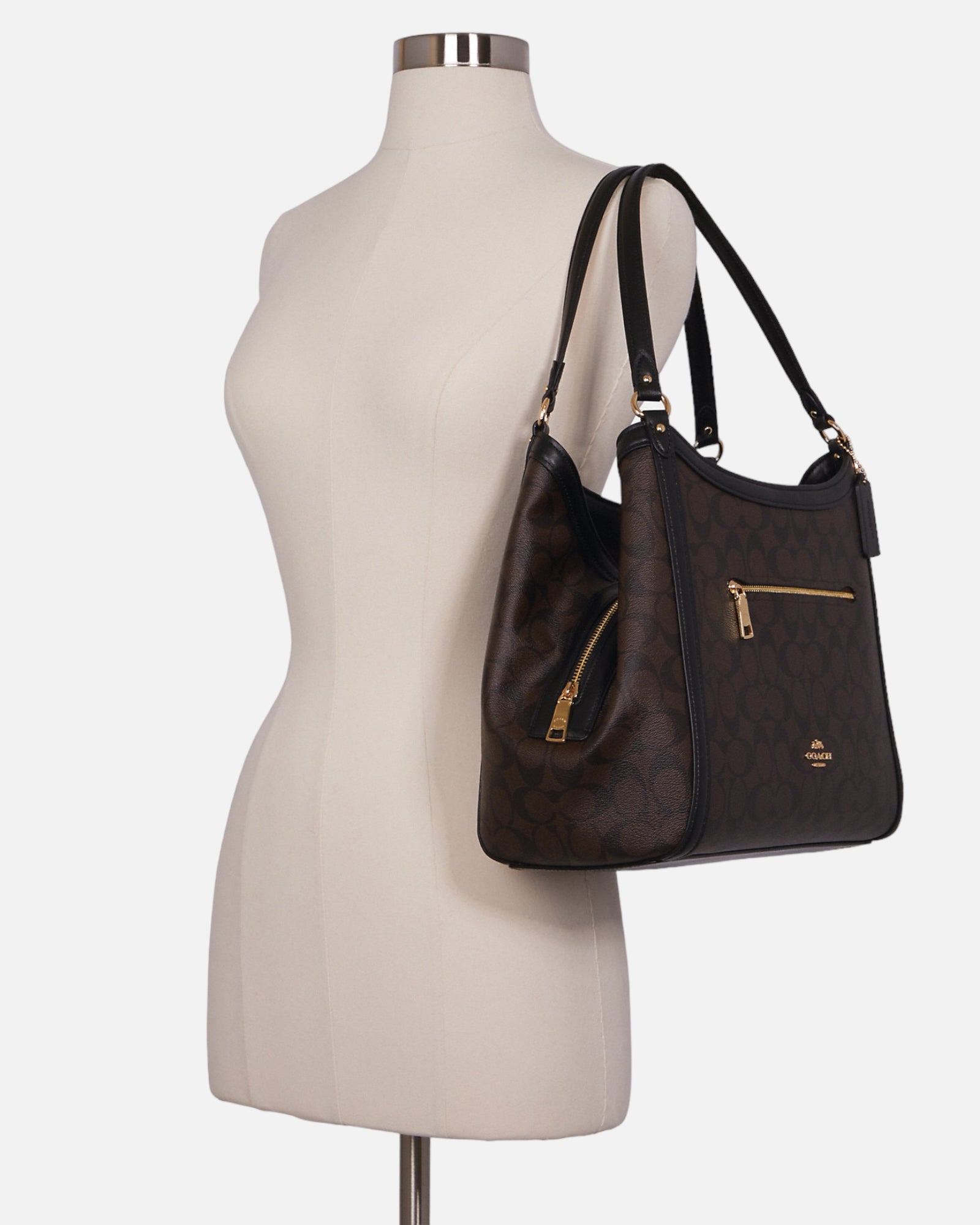 COACH Borsa a spalla signature doppio manico