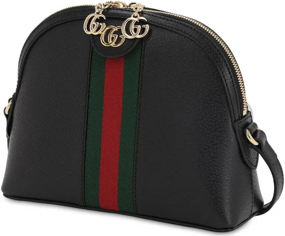 GUCCI Borsa a tracolla nera in pelle