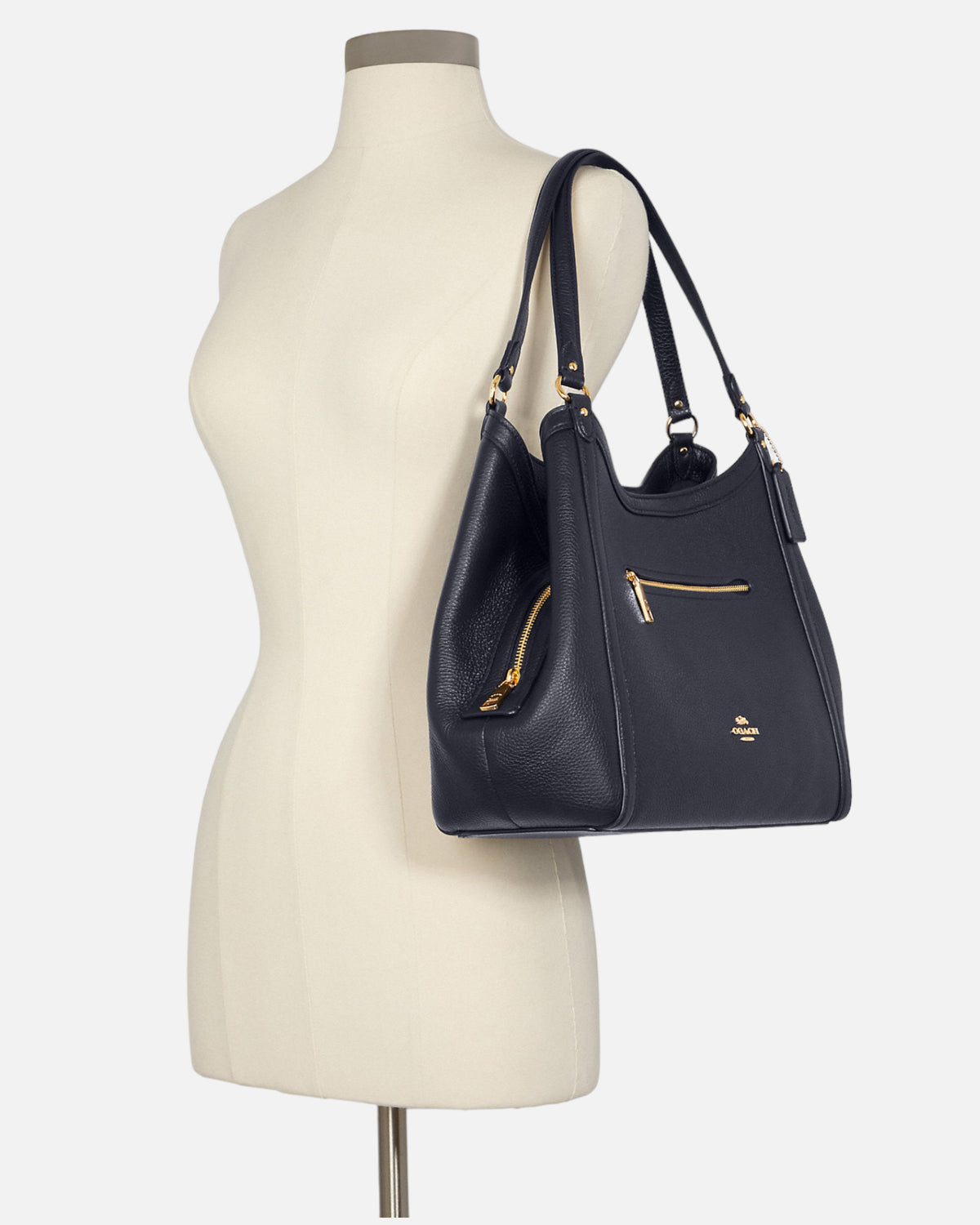 COACH Borsa a spalla nera doppio manico