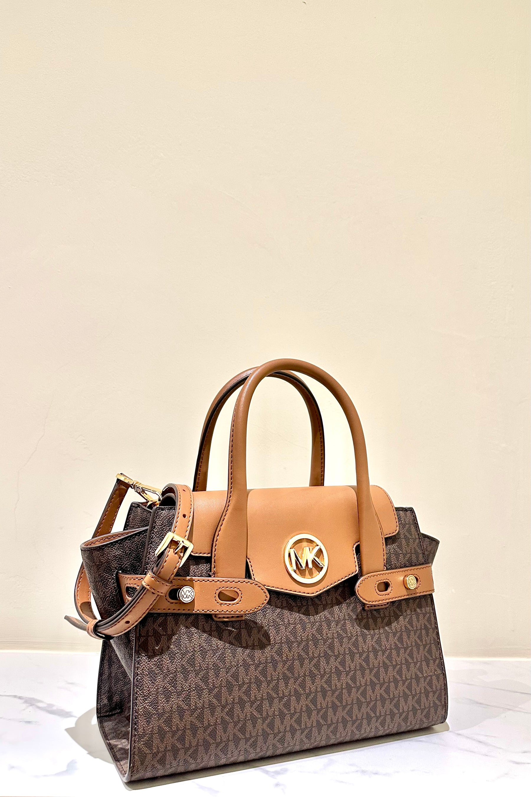 MICHAEL KORS Borsa bauletto Monogram Brown