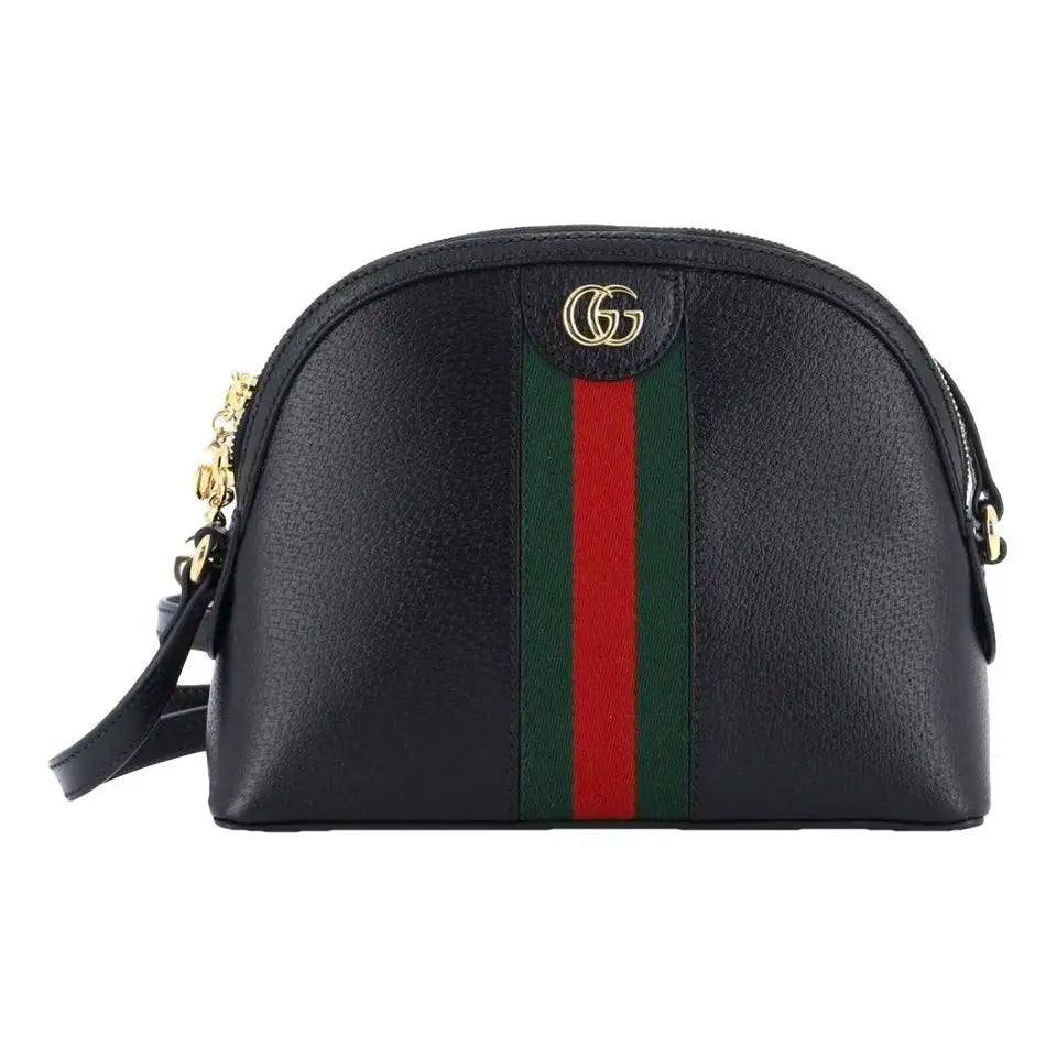 GUCCI Borsa a tracolla nera in pelle