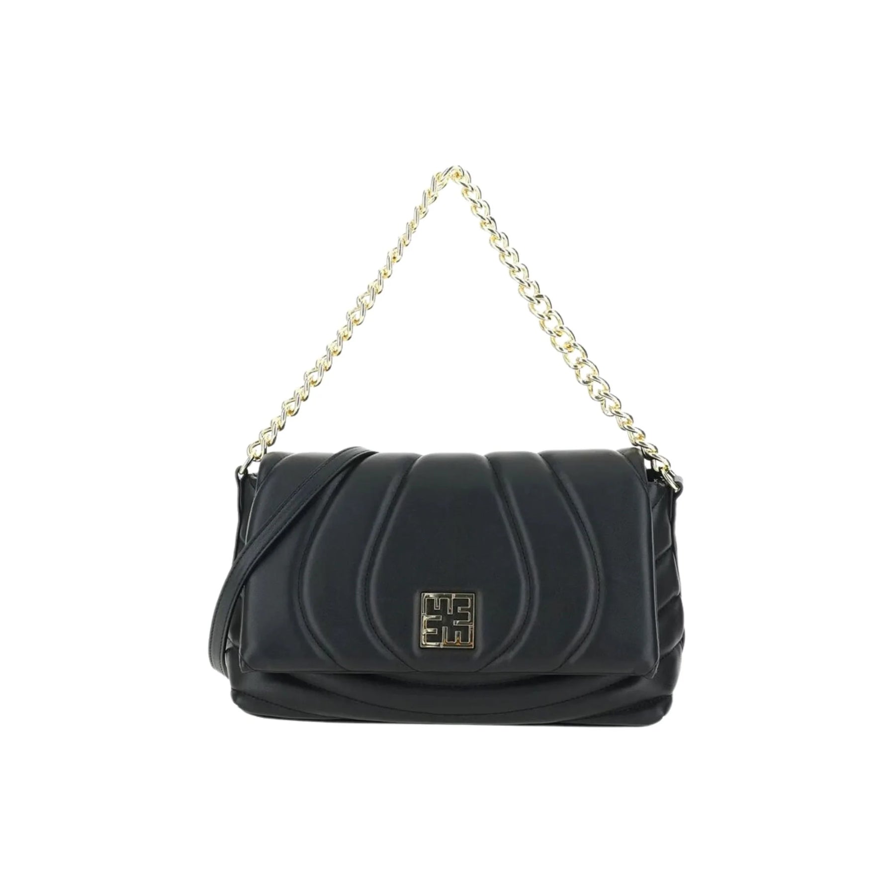 ERMANNO SCERVINO Borsa media nera con manico e tracolla