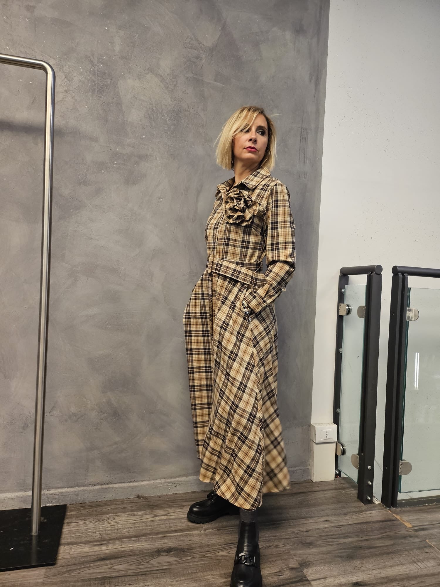 Vestito Chemisier Gap Vestiti Donna Abito Chemisier Tartan Vestito