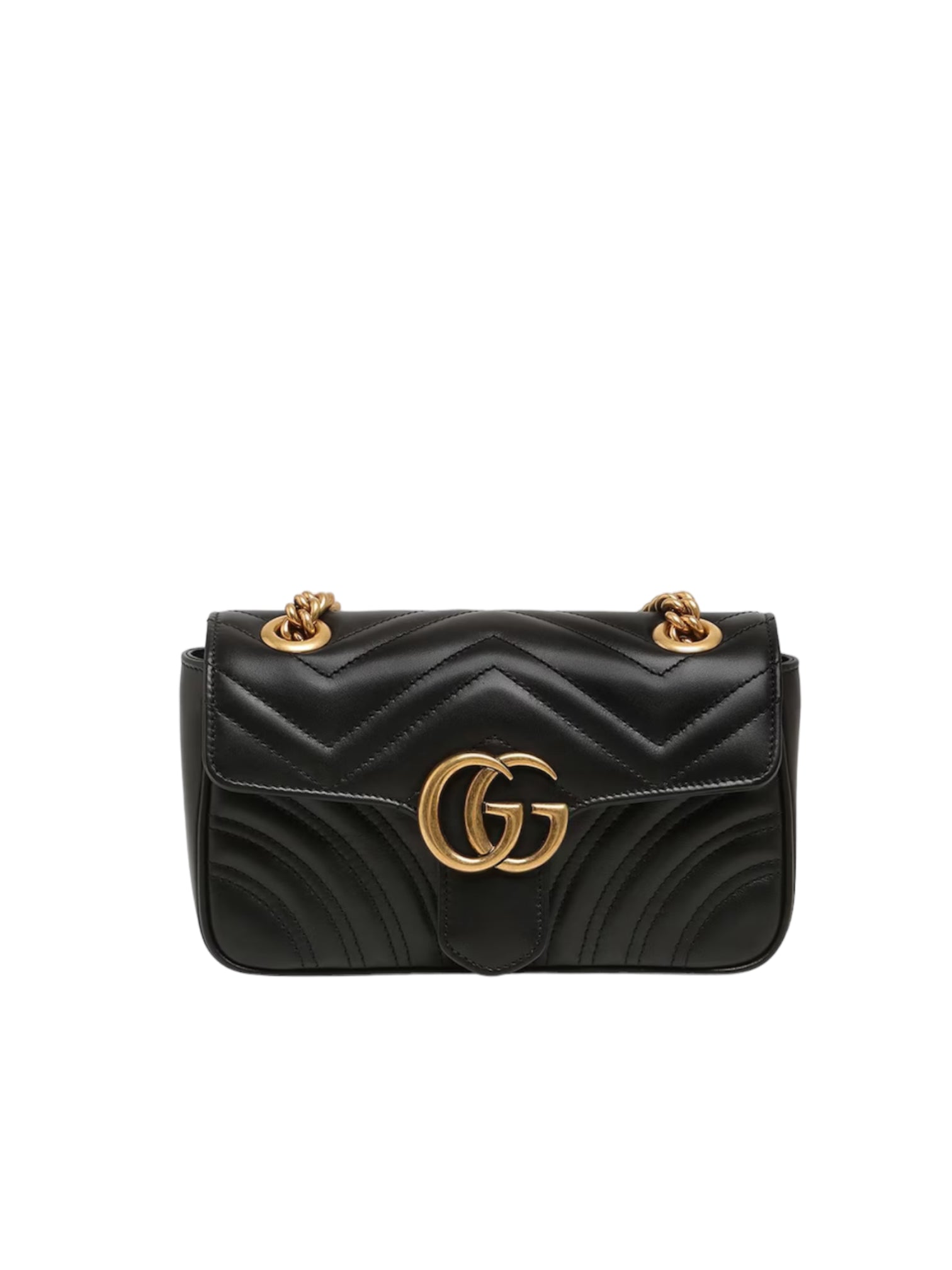 GUCCI Borsa tracolla con patta Marmont nera - MINI