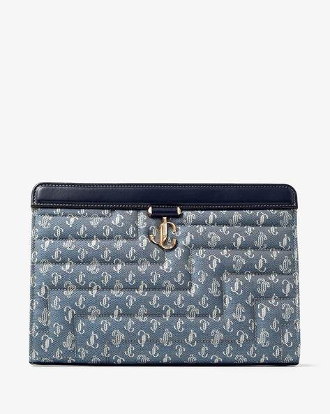 JIMMY CHOO Borsa jeans denim monogram