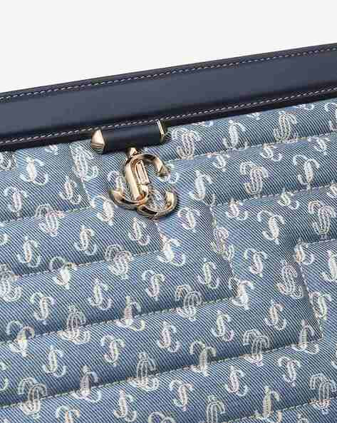 JIMMY CHOO Borsa jeans denim monogram