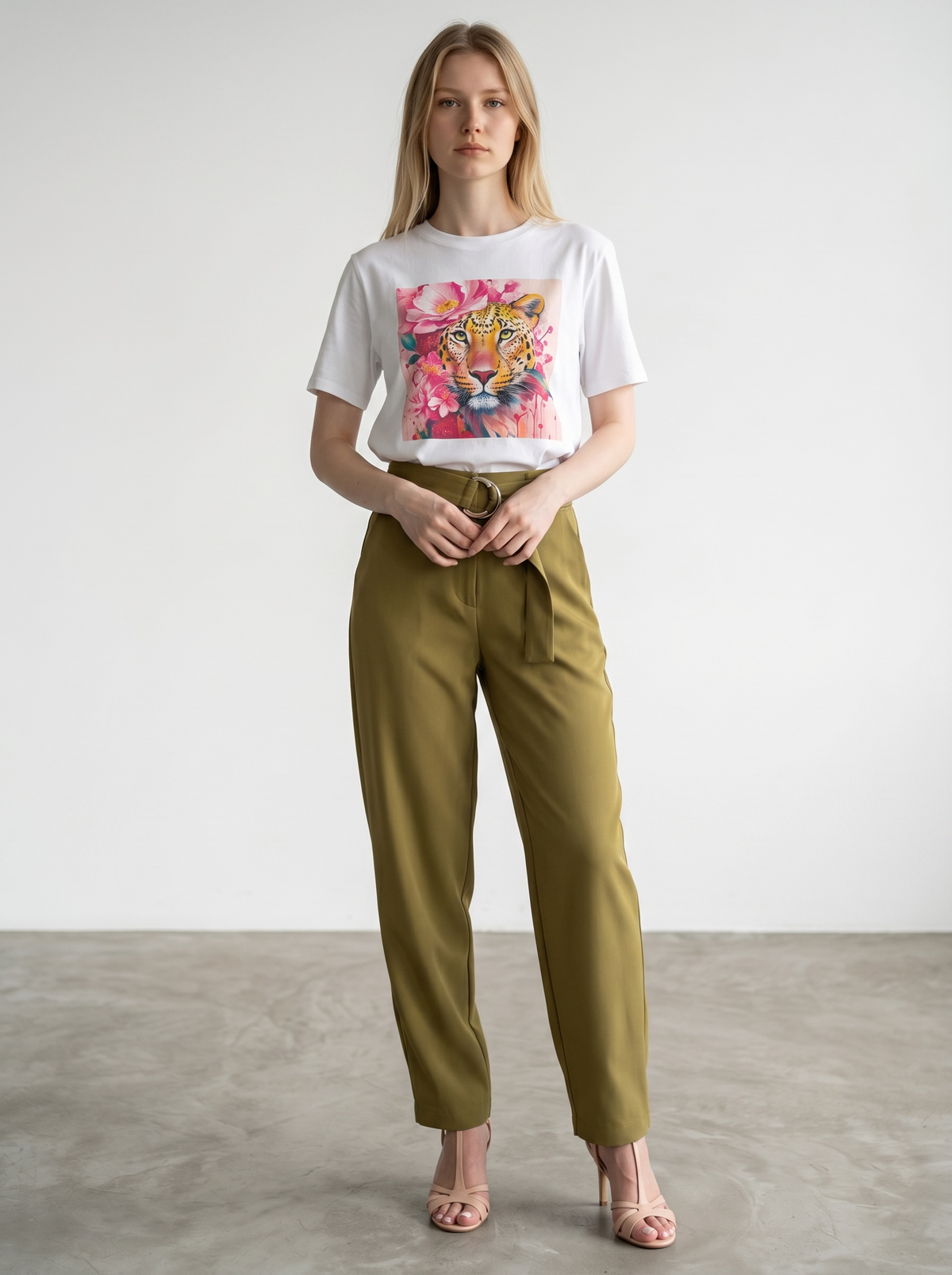 Pantaloni cintura anello