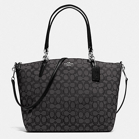 COACH Borsa Kelsey signature MONOGRAM nera grigio