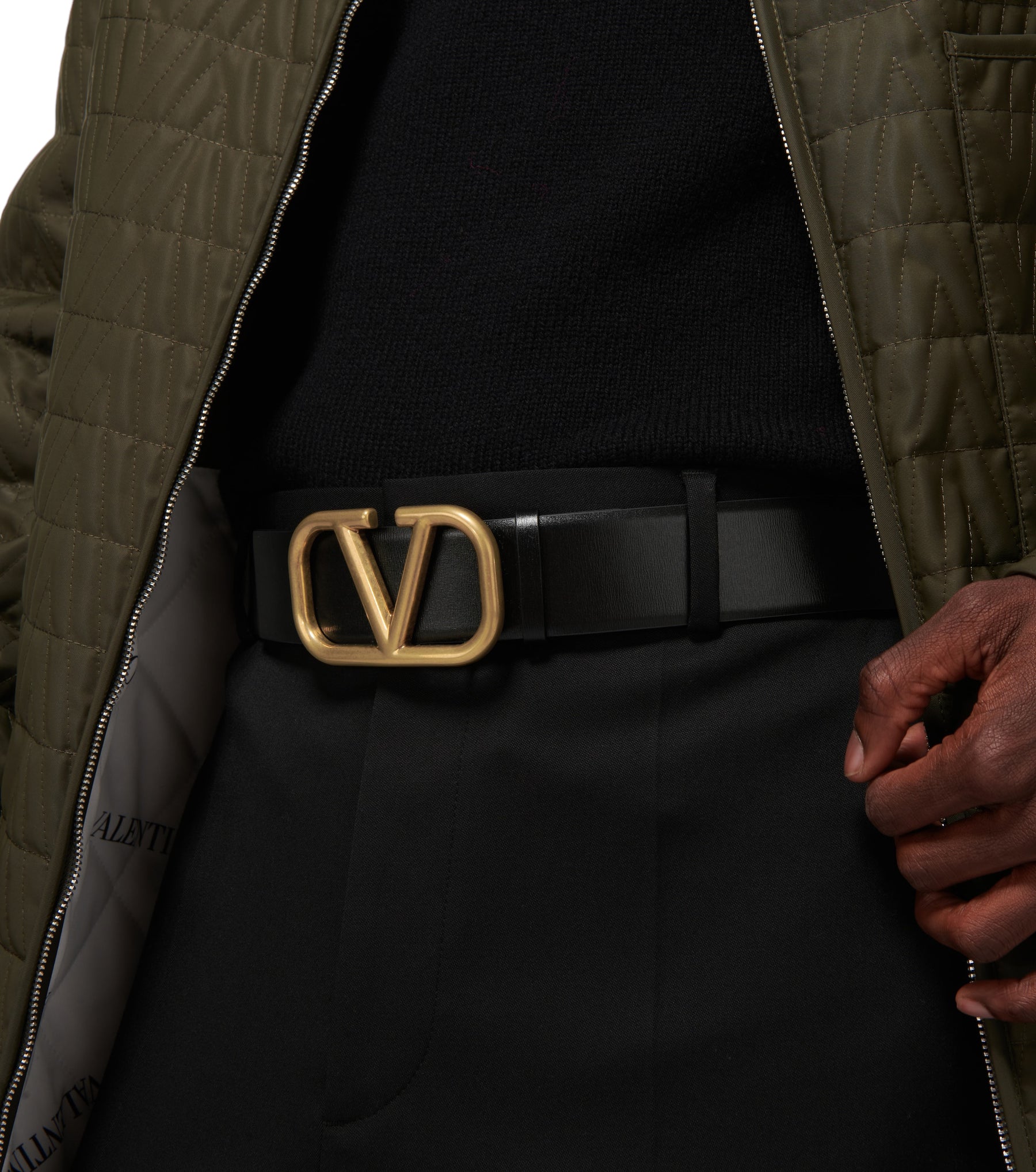 VALENTINO Cintura VLOGO nera unisex