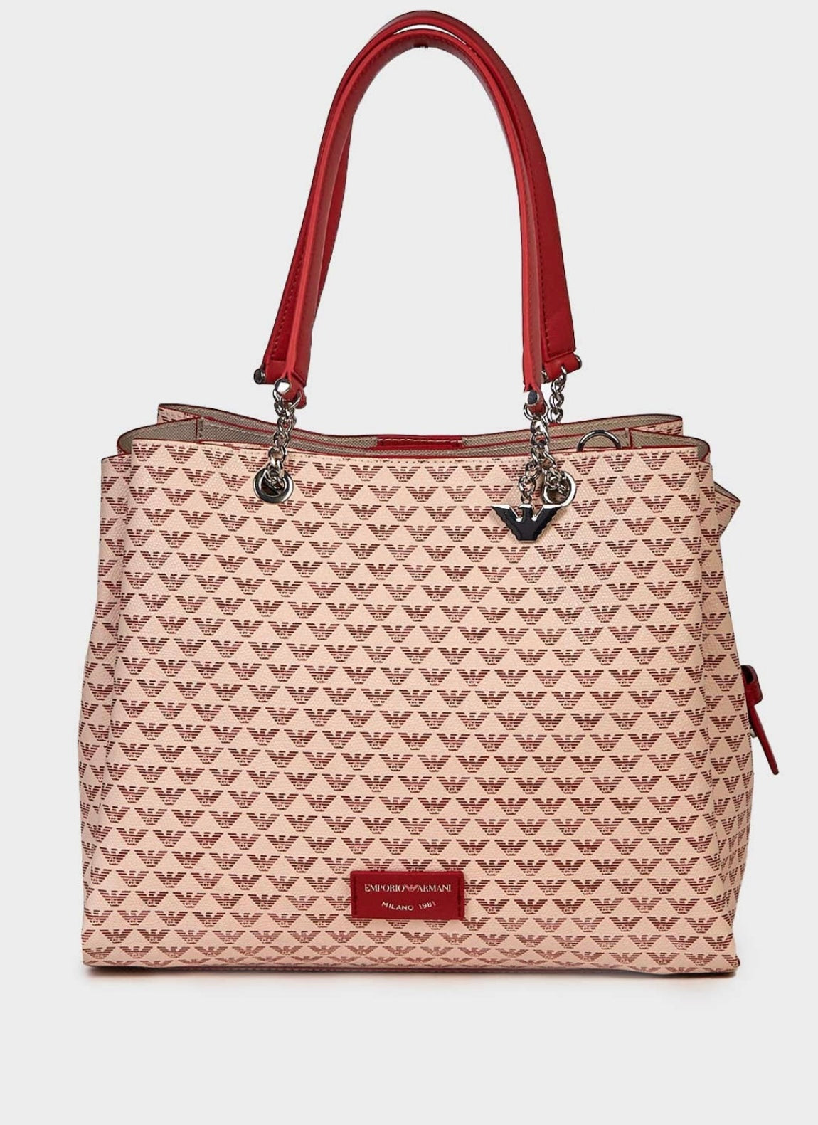 Borsa EMPORIO ARMANI rossa monogram con pochette interna