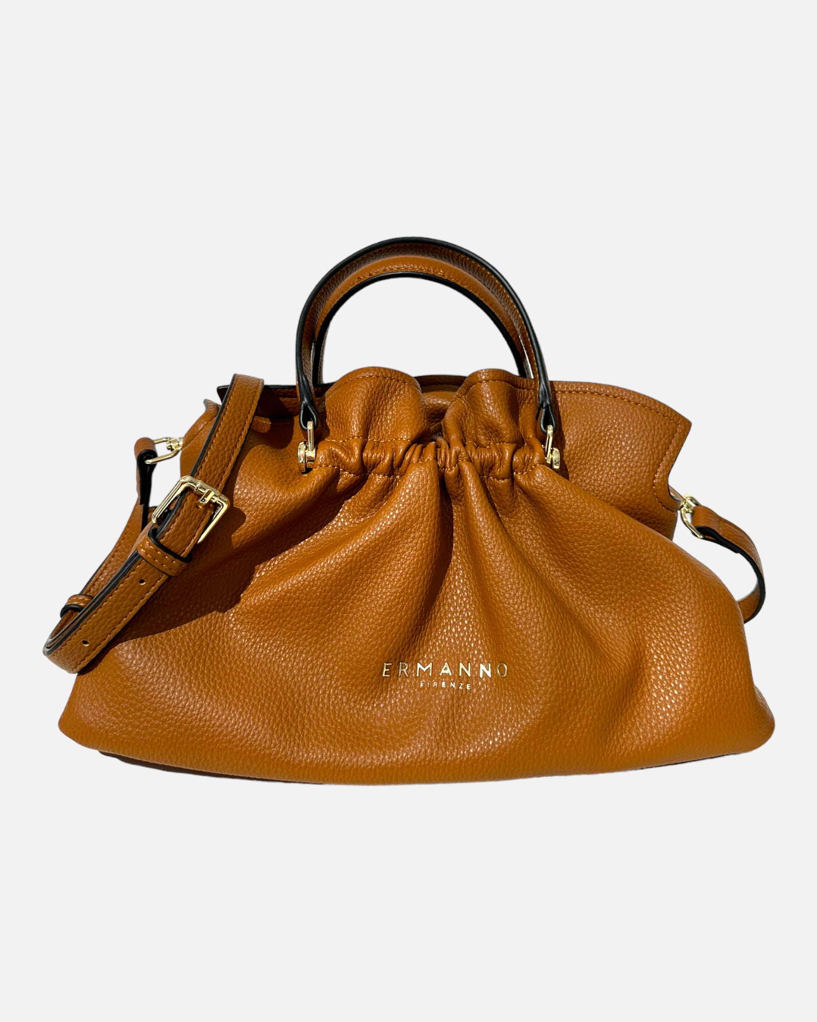 ERMANNO SCERVINO Borsa media cammello lucchetto