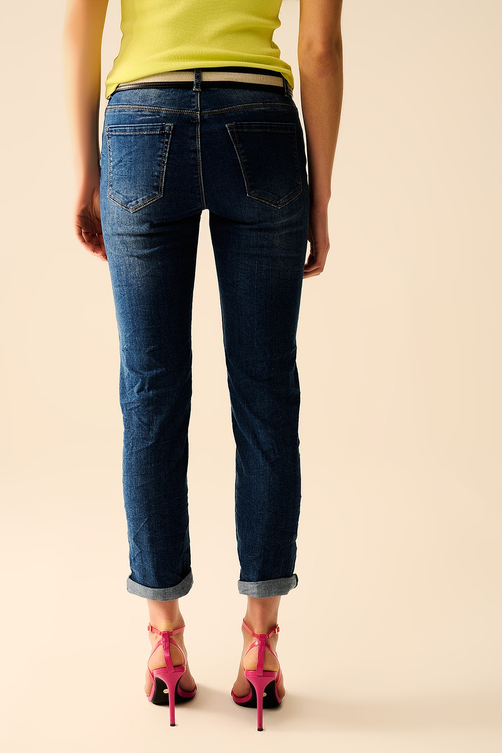 Jeans Elasticizzati Basic Super Skinny a Lavaggio Medio