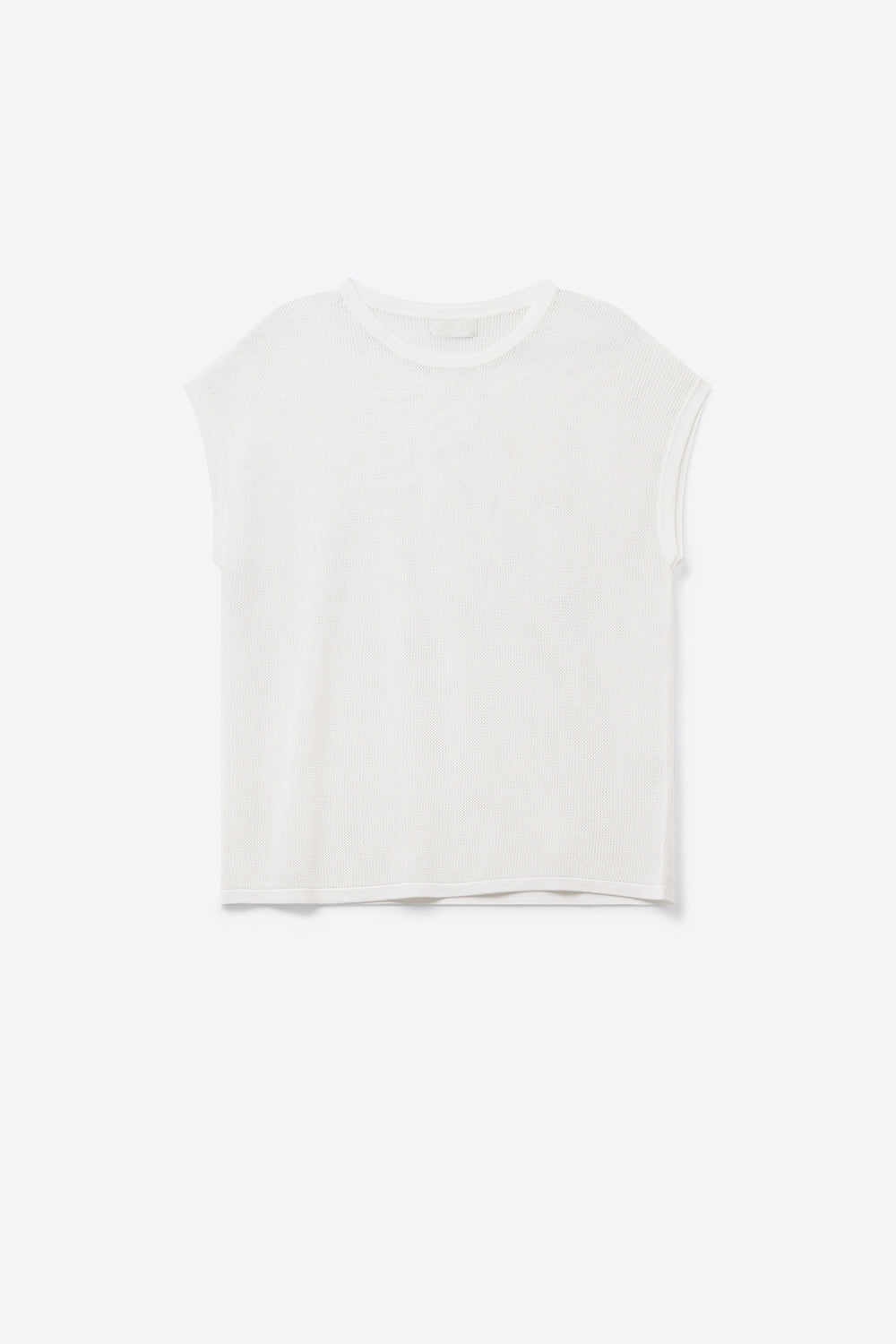 Q2 maglione a maglia a griglia di colore bianco