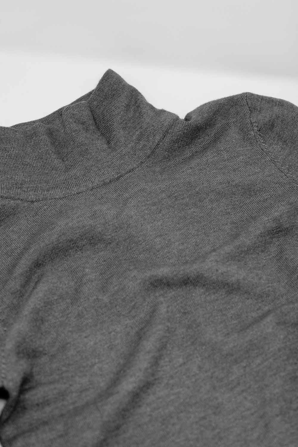 Maglione bodycon basic grigio a maglia fine