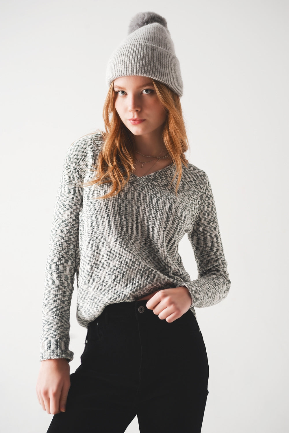 Maglione in ciniglia nero