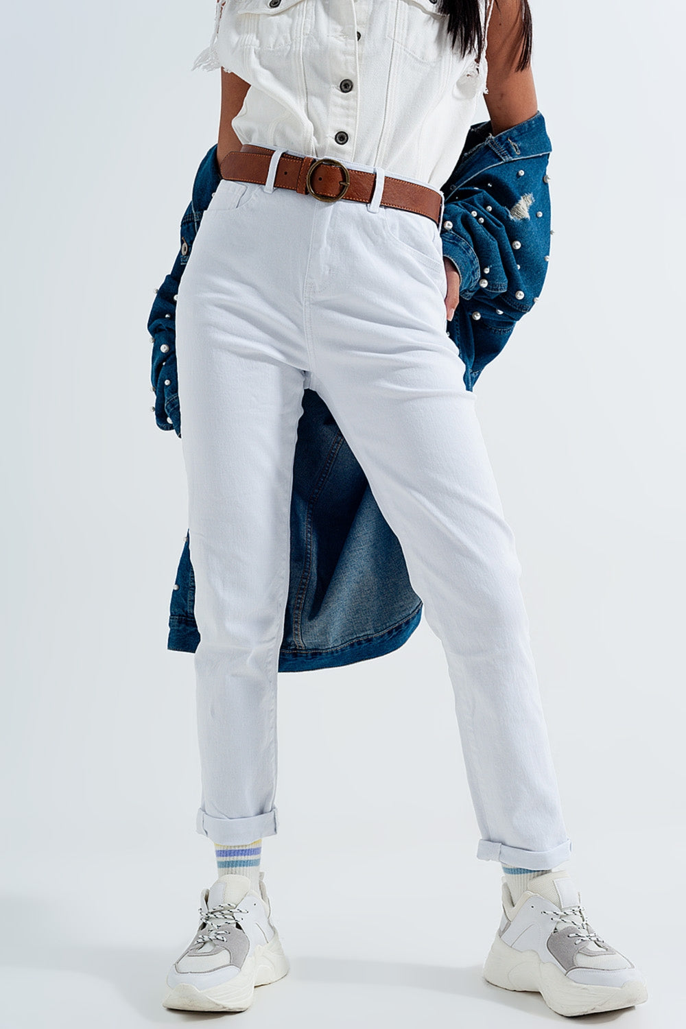 Mom jeans Original bianco