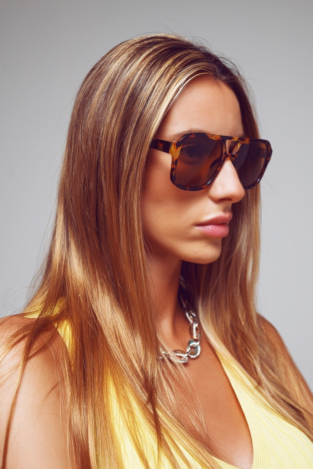 Occhiali da sole Aviator 70´s con guscio tartarugato