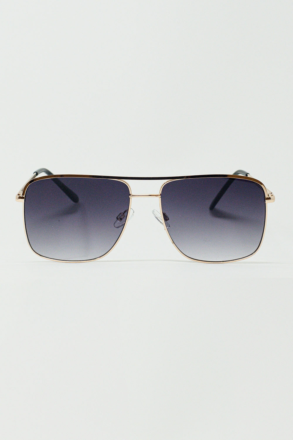 Q2 Occhiali da sole Aviator Vintage con bordo dorato