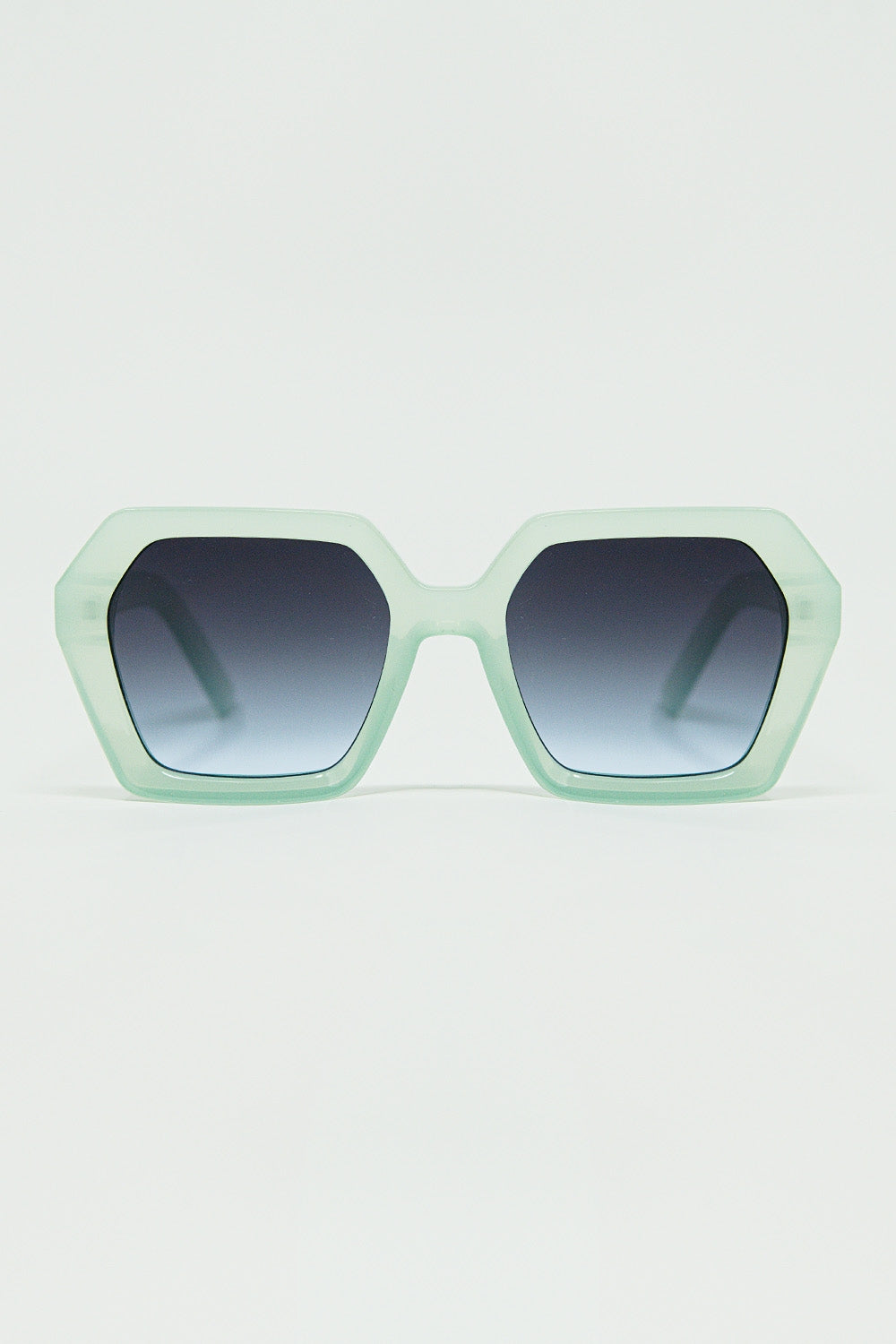 Q2 Occhiali da sole Mirage color verde acqua squadrati