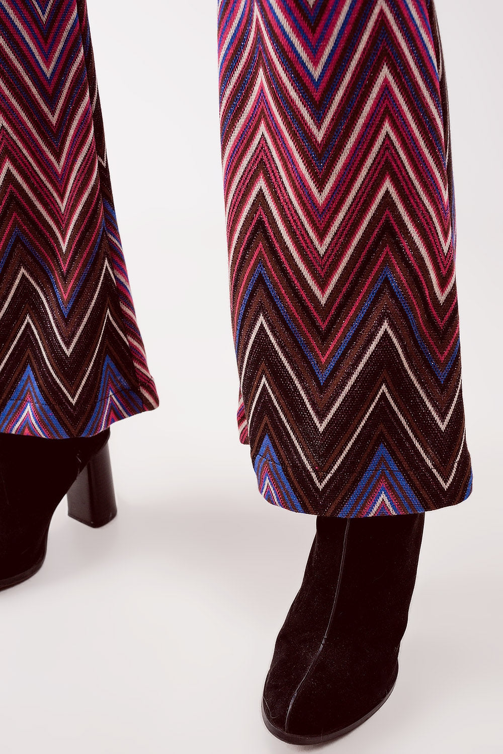Pantaloni con fantasia geo fucsia