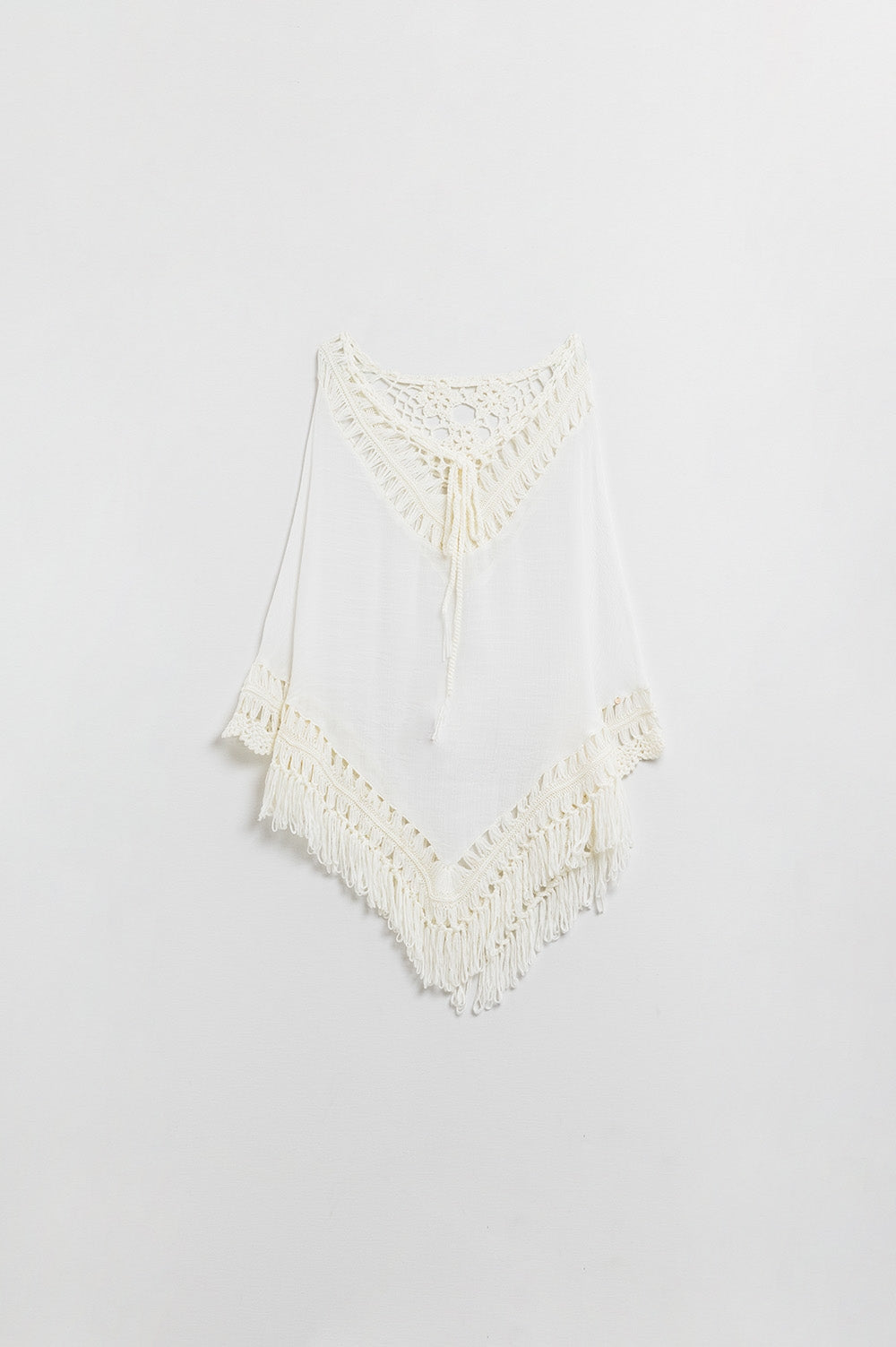 Q2 Poncho in crema