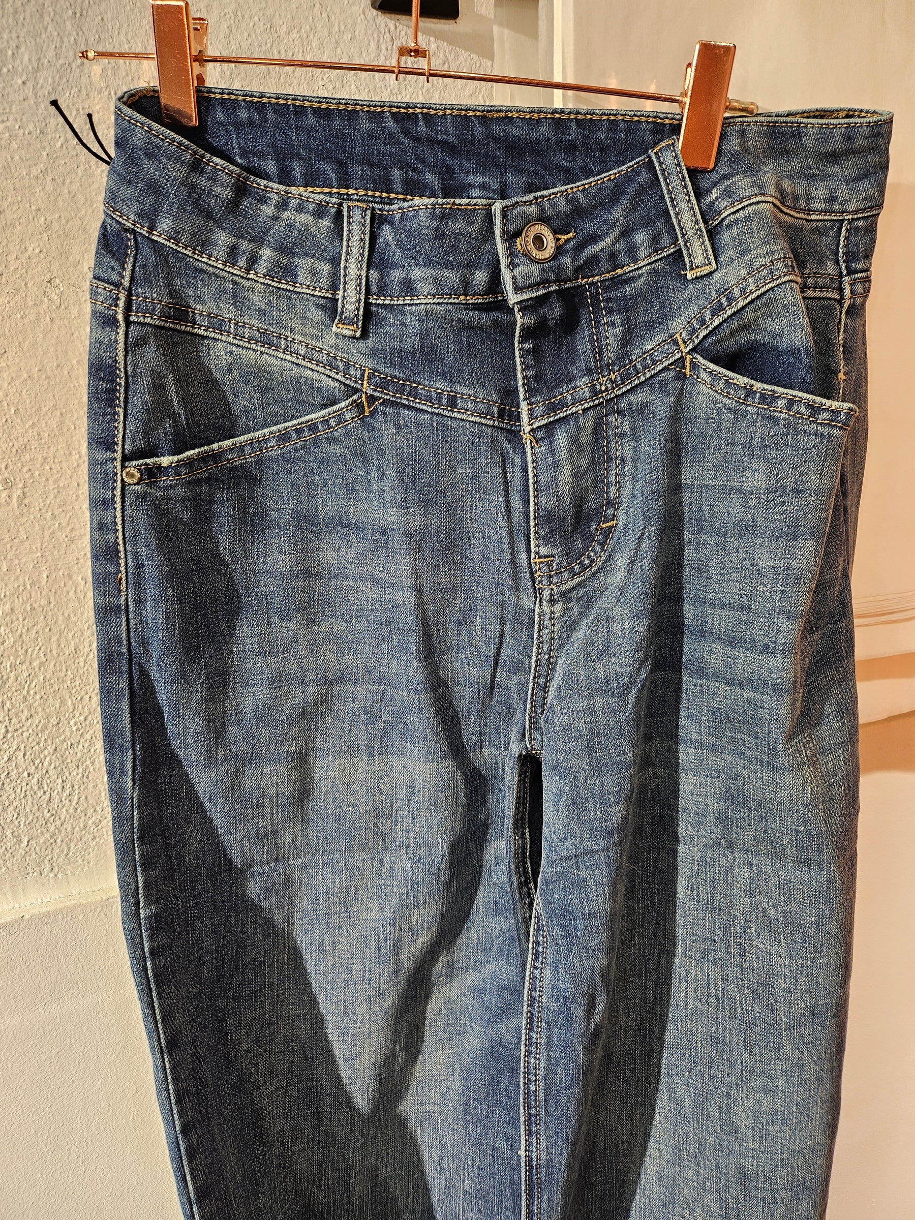 Jeans palazzo tasca taglio laterale