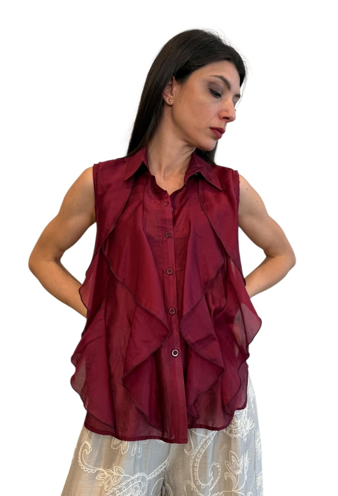 Camicia Smanicata Rouches