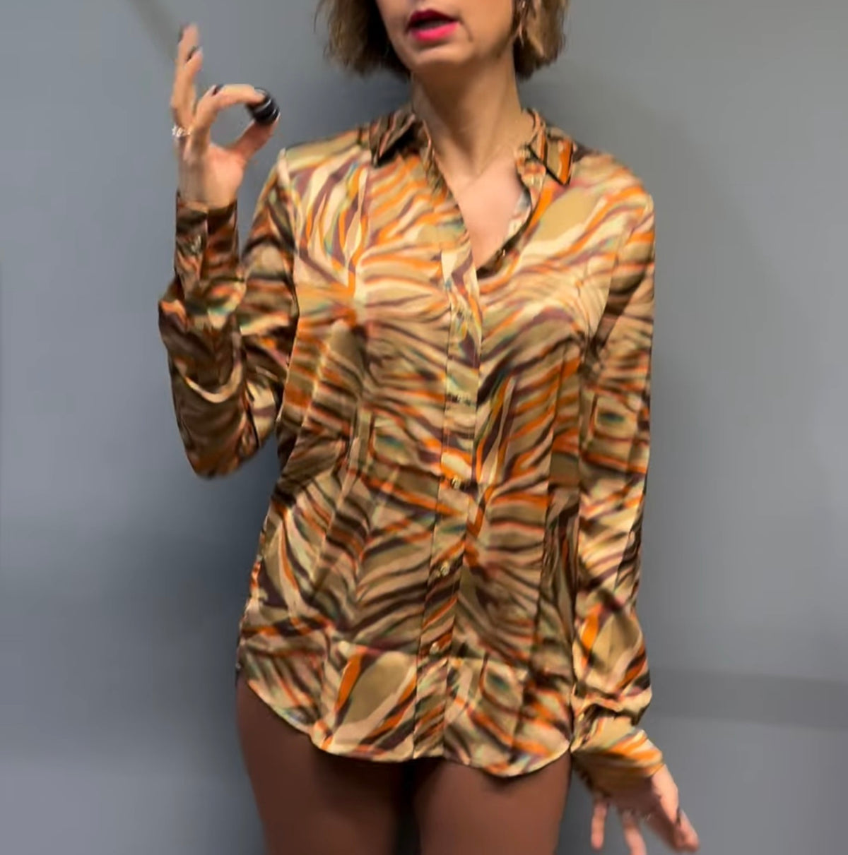 Camicia raso GUESS striata