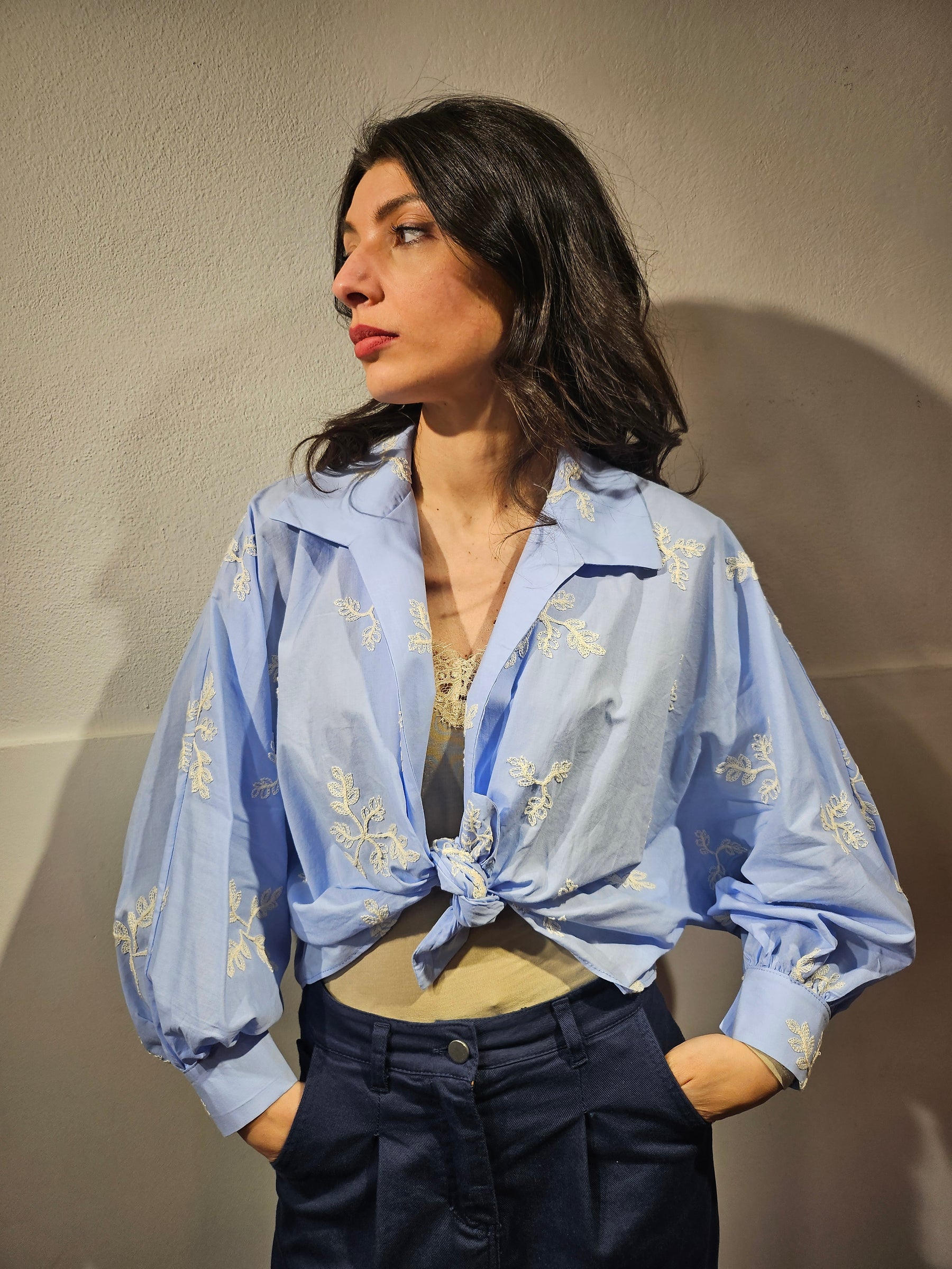 Scaldacuore camicia ricami