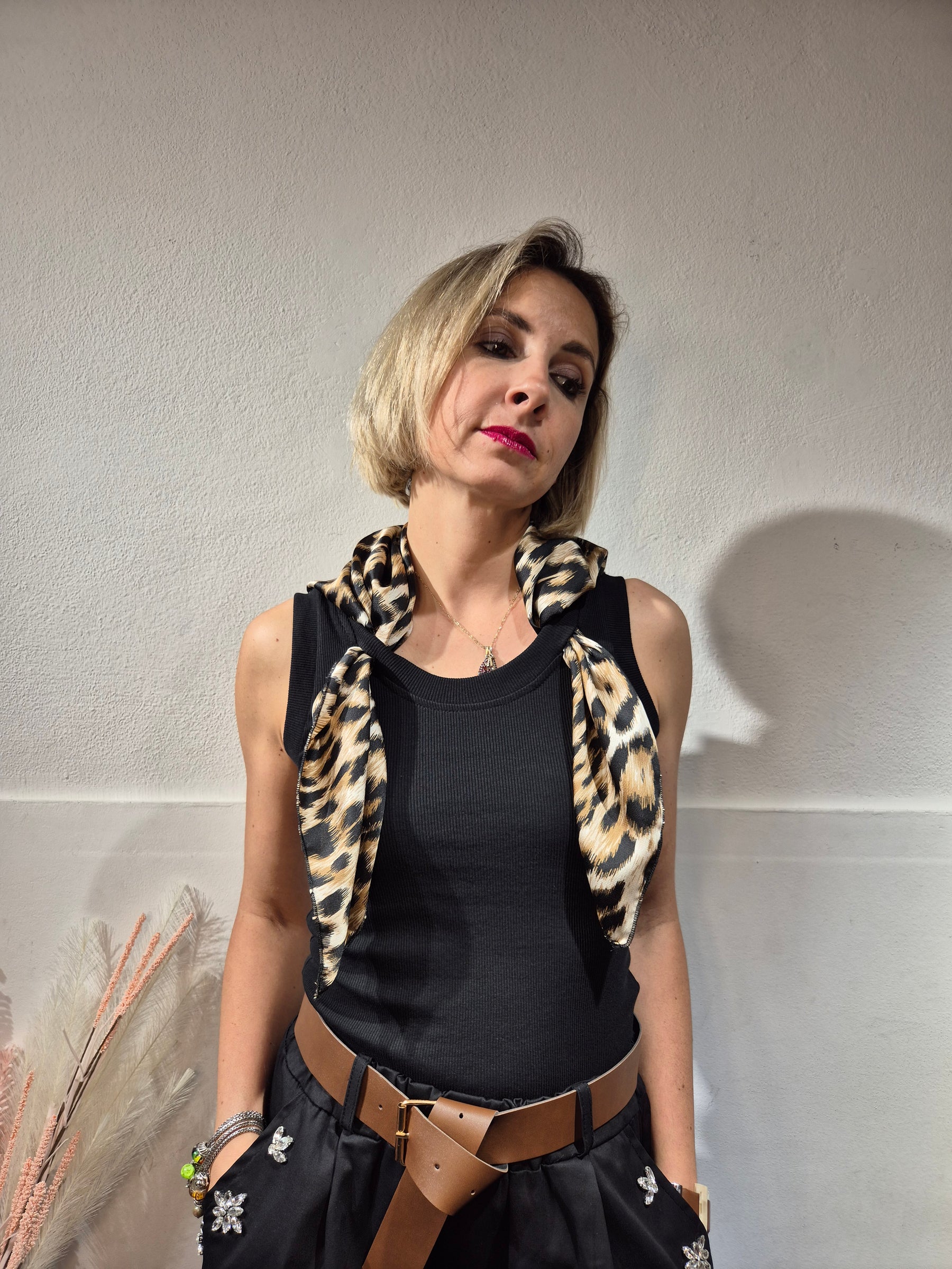 Canotta foulard maculato