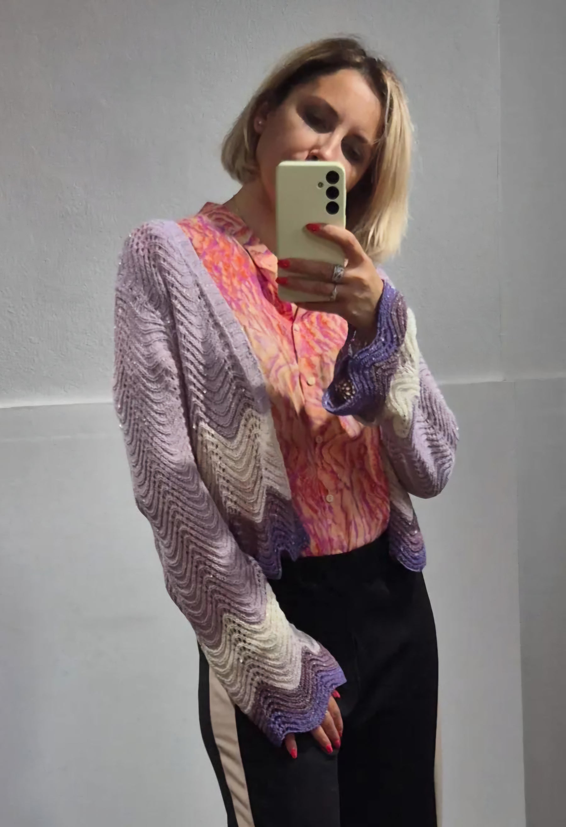 Cardigan manica pipistrello lurex