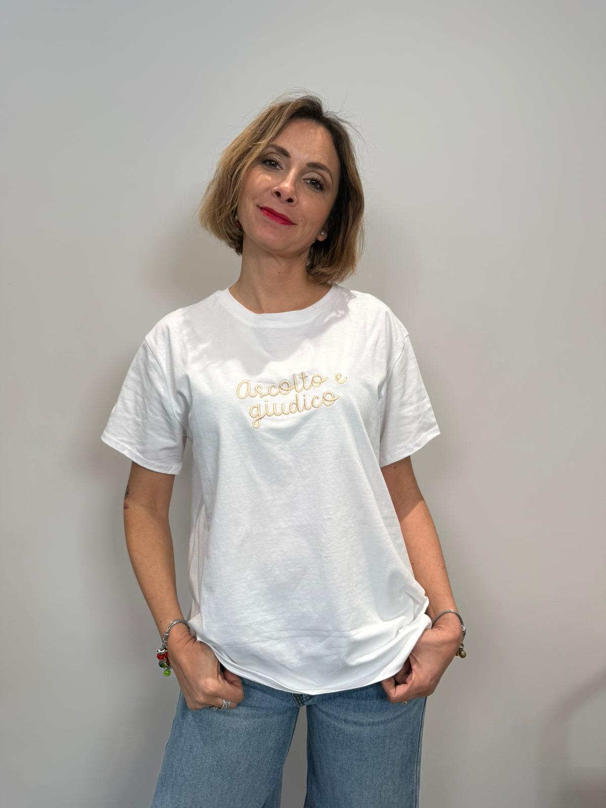 T-SHIRT bianca scritte varie