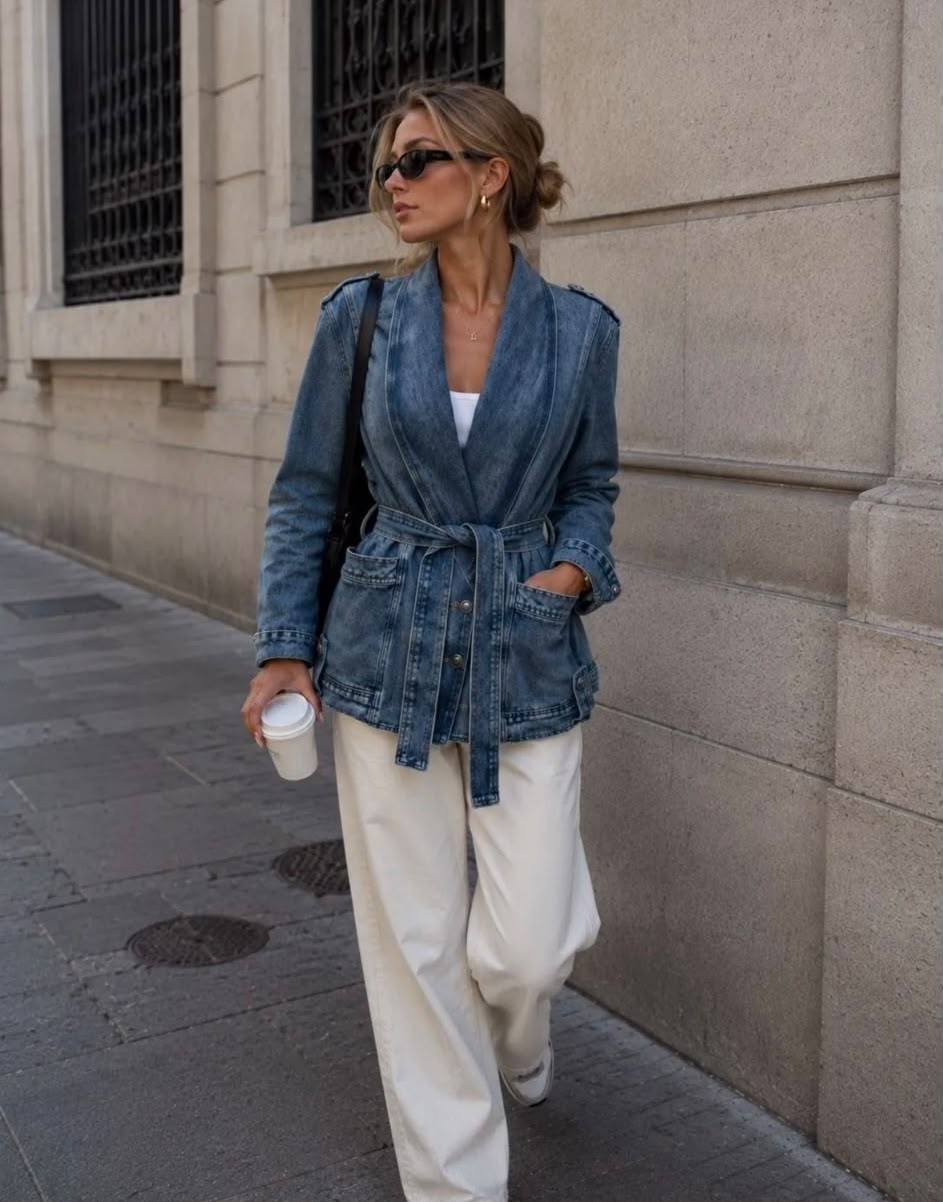 Giacca DENIM bottoni oro
