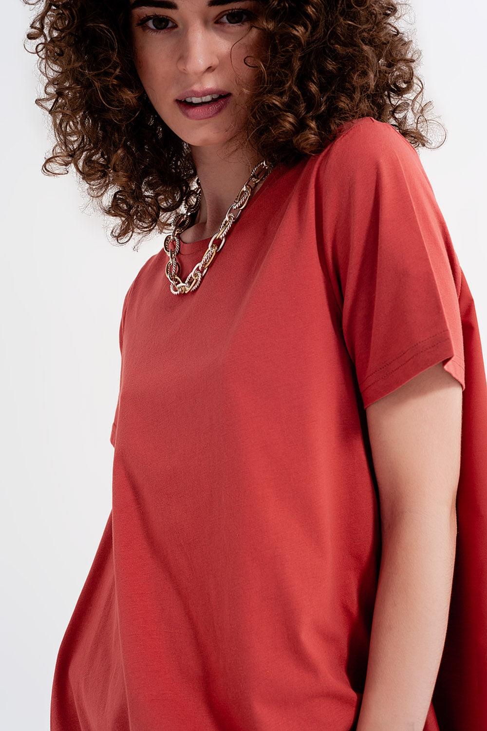 Vestito T shirt arancione