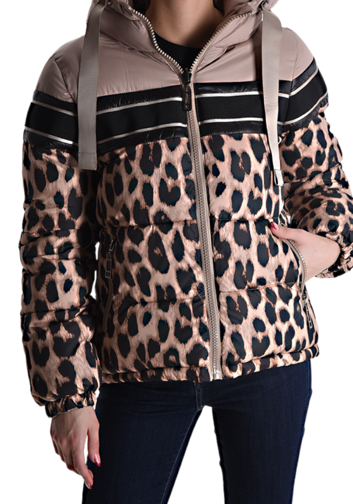 METIS GLAM Piumino maculato reversibile