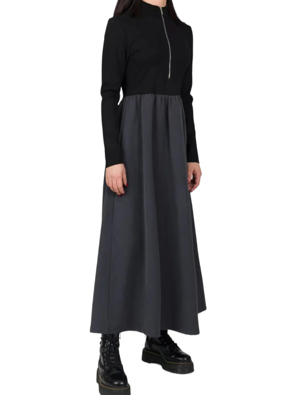 METIS GLAM-Vestito con maglia zip