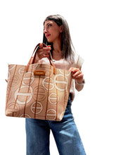 BORBONESE Borsa Lavorazione Jacquard cammello