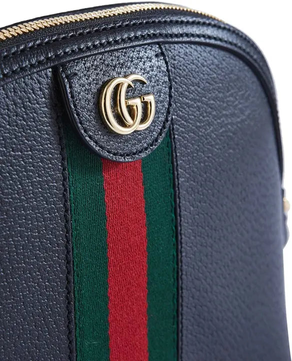 GUCCI Borsa a tracolla nera in pelle